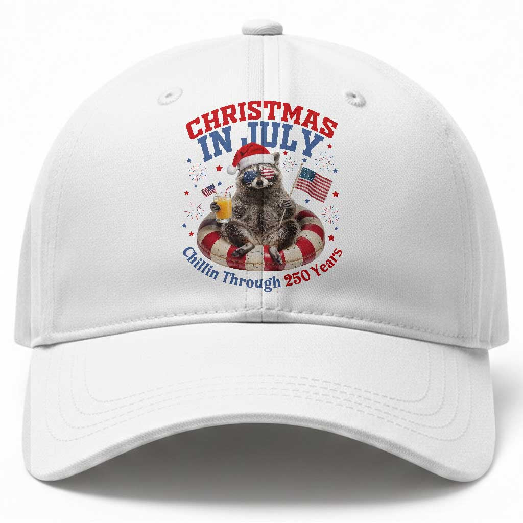Raccoon 250th Anniversary Baseball Cap Christmas in July TS14 Print Your Wear