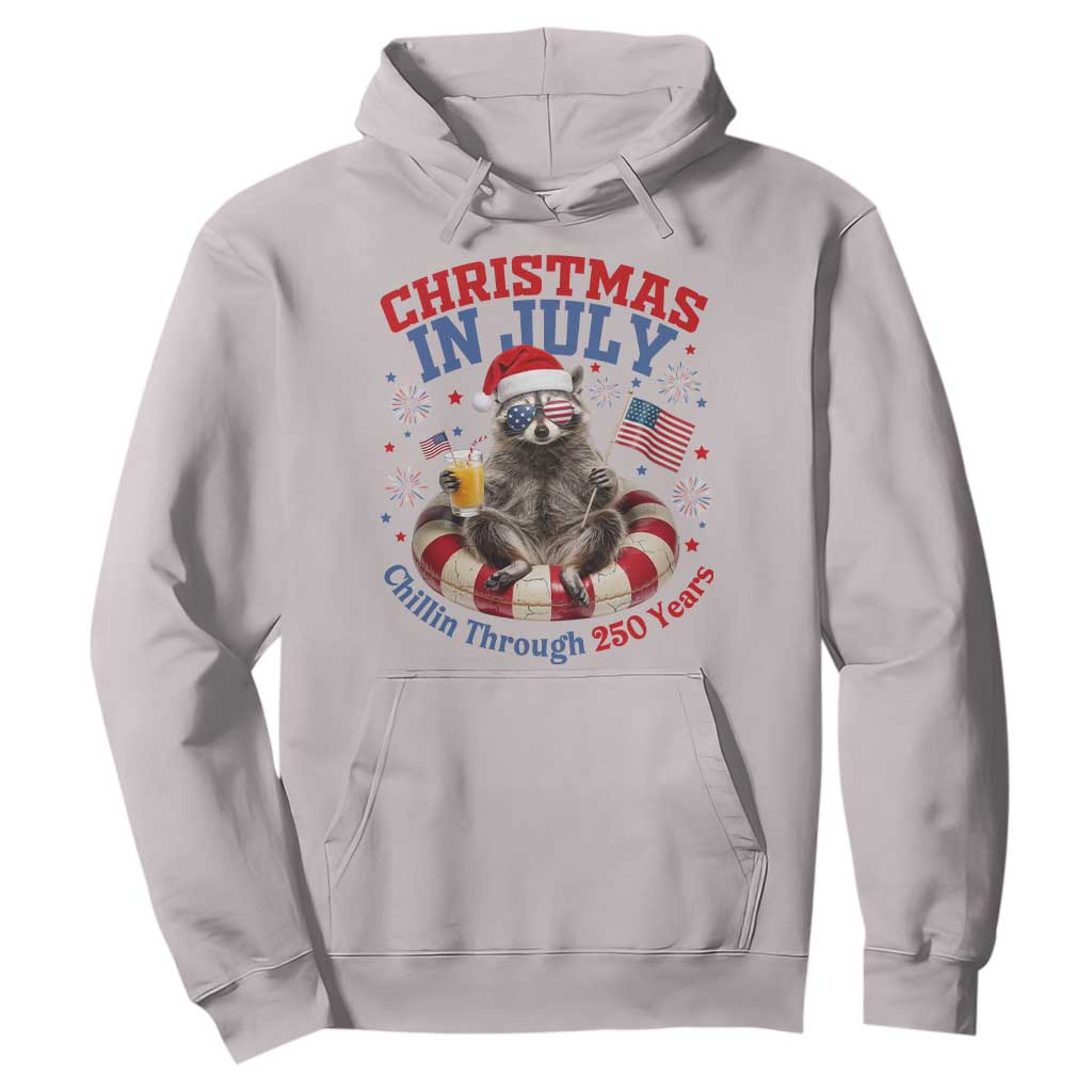 Raccoon 250th Anniversary Hoodie Christmas in July TS14 Ice Gray Print Your Wear