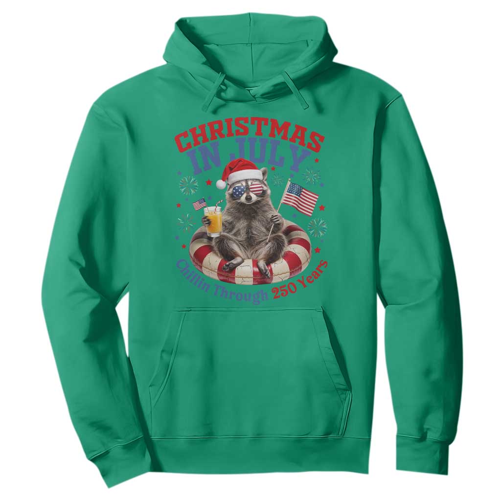 Raccoon 250th Anniversary Hoodie Christmas in July TS14 Irish Green Print Your Wear