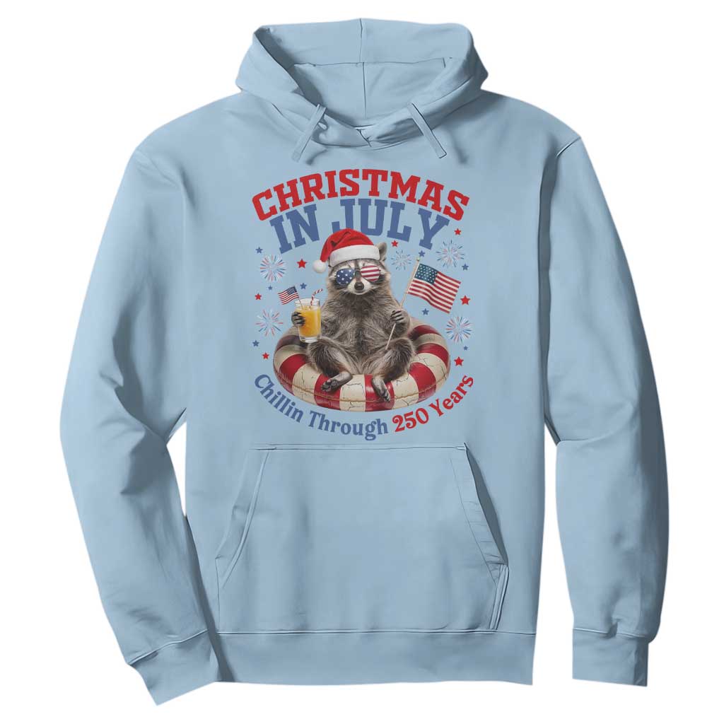 Raccoon 250th Anniversary Hoodie Christmas in July TS14 Light Blue Print Your Wear