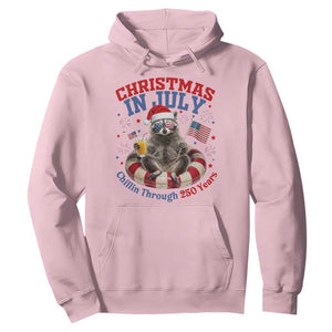 Raccoon 250th Anniversary Hoodie Christmas in July TS14 Light Pink Print Your Wear