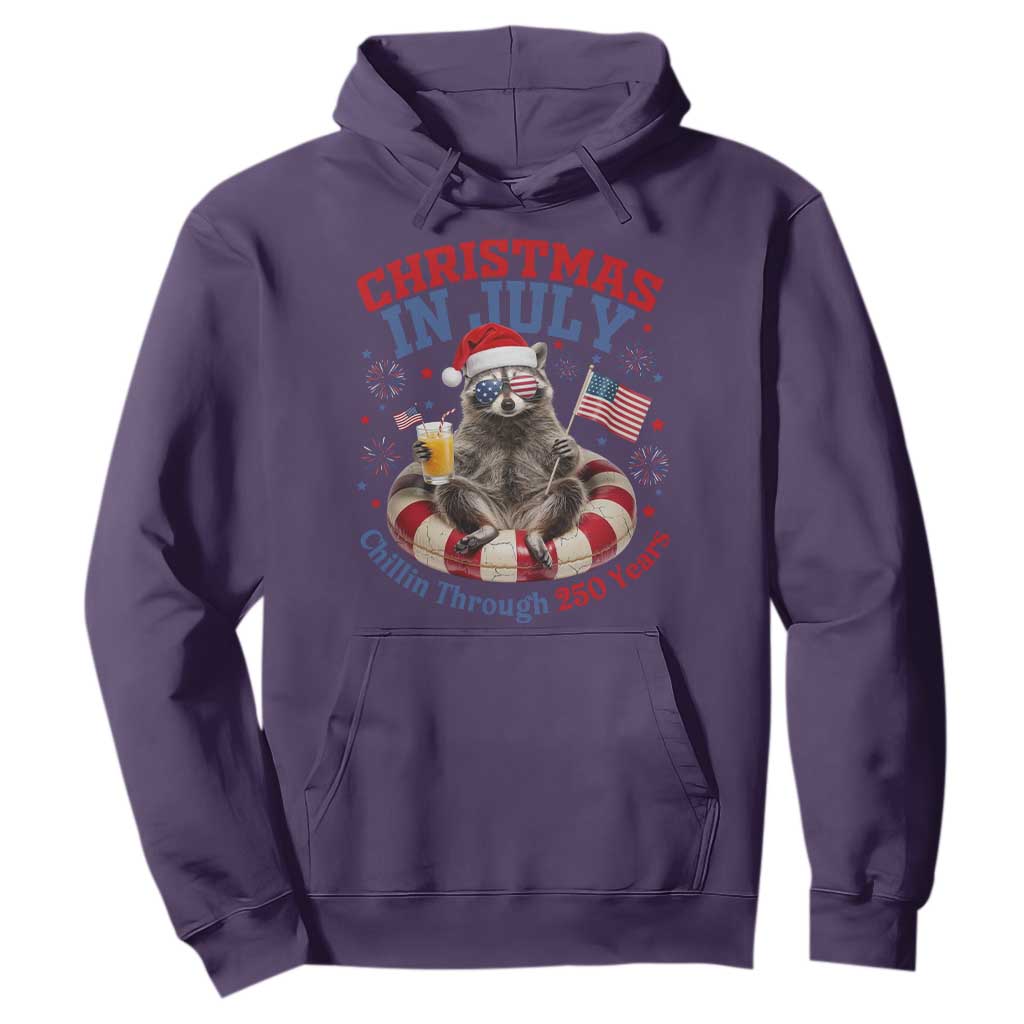 Raccoon 250th Anniversary Hoodie Christmas in July TS14 Purple Print Your Wear
