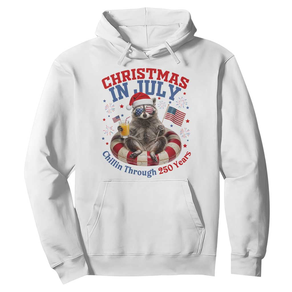 Raccoon 250th Anniversary Hoodie Christmas in July TS14 White Print Your Wear