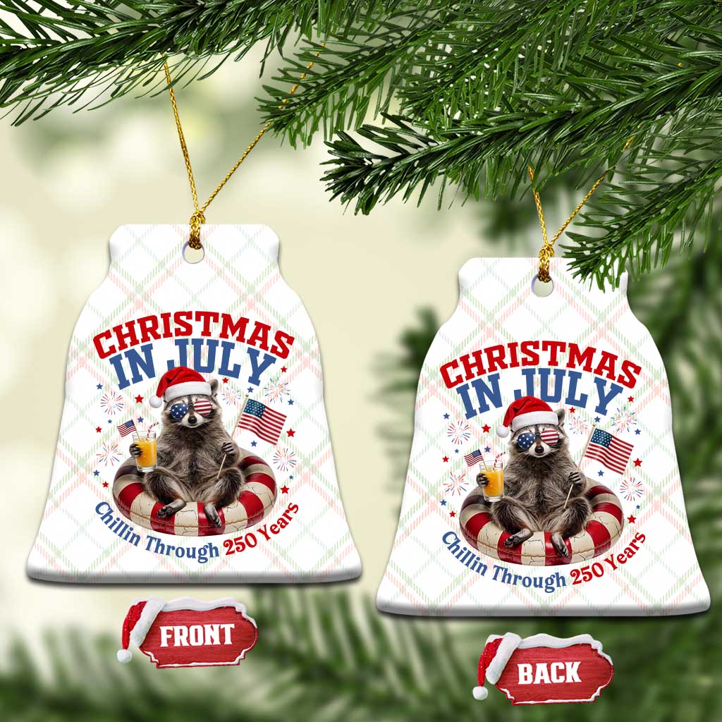 Raccoon 250th Anniversary Ceramic Ornament Christmas in July TS14 Print Your Wear