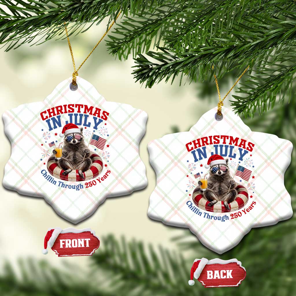 Raccoon 250th Anniversary Ceramic Ornament Christmas in July TS14 Print Your Wear