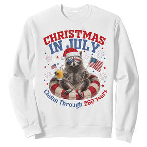 Raccoon 250th Anniversary Sweatshirt Christmas in July TS14 White Print Your Wear
