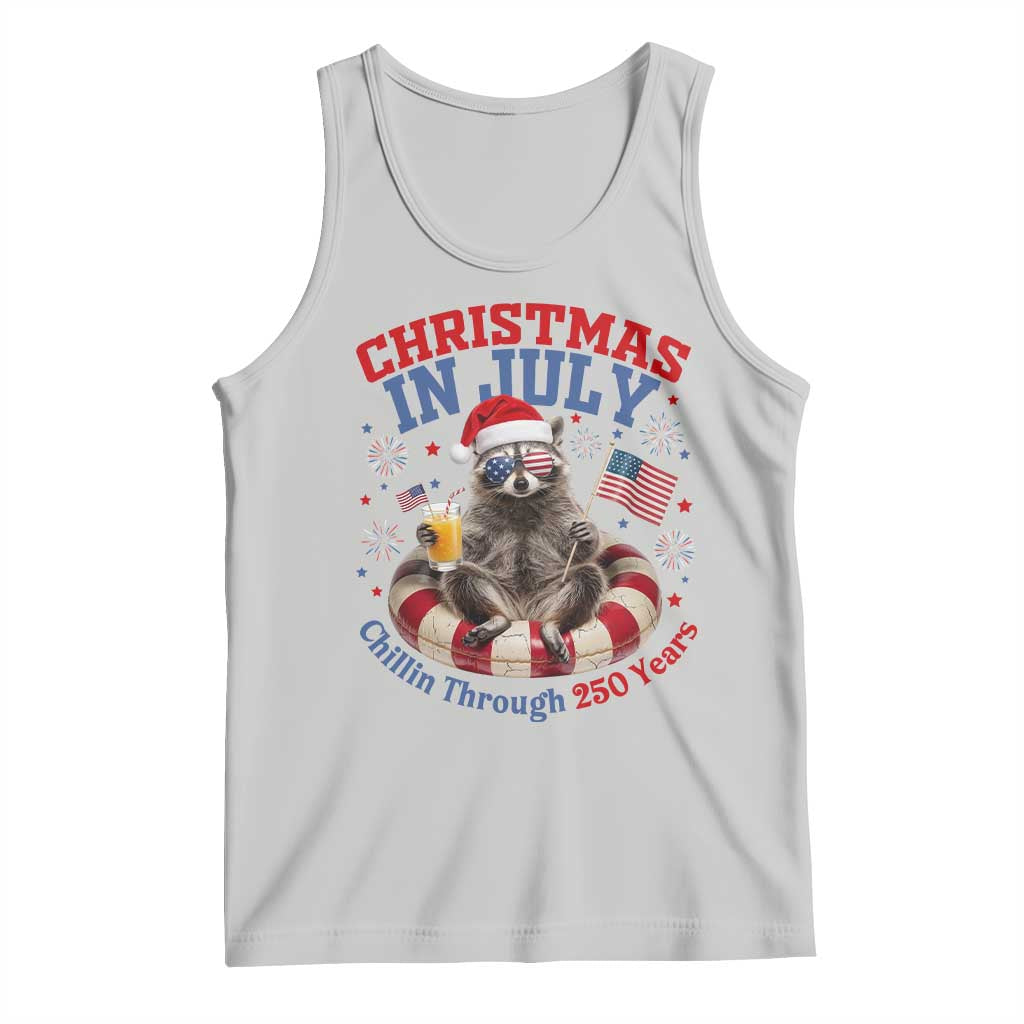 Raccoon 250th Anniversary Tank Top Christmas in July TS14 Ash Print Your Wear