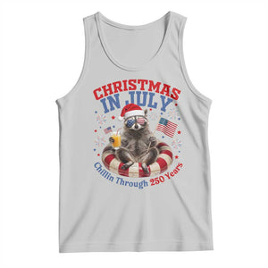 Raccoon 250th Anniversary Tank Top Christmas in July TS14 Ash Print Your Wear