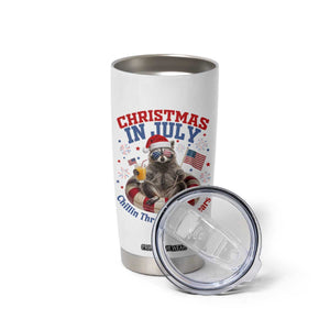 Raccoon 250th Anniversary Tumbler Cup Christmas in July TS14 Print Your Wear