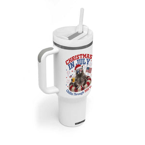 Raccoon 250th Anniversary Tumbler With Handle Christmas in July TS14 Print Your Wear