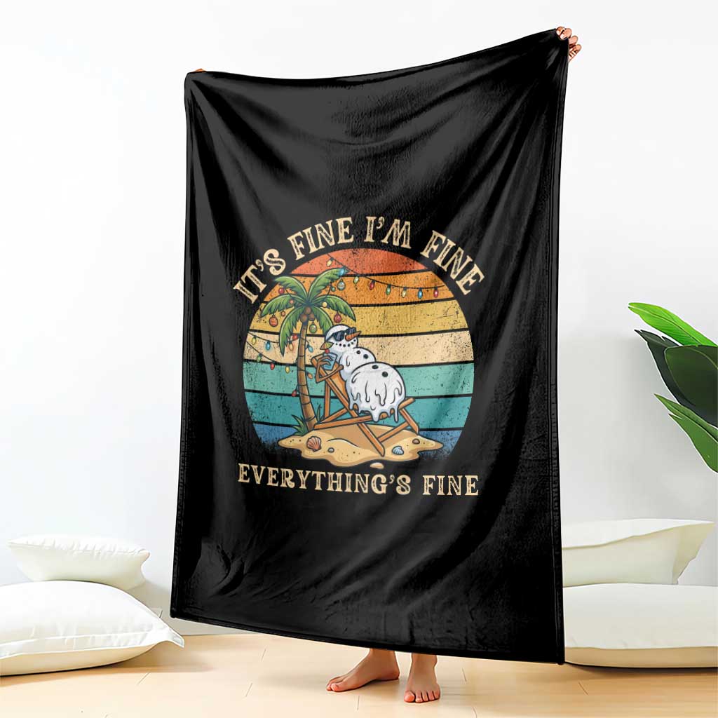 Snowman in july Throw Blanket Hawaian Beach Vacation Christmas in July TS14 Print Your Wear