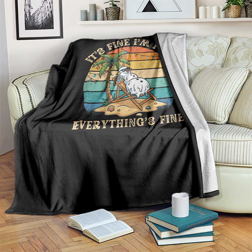 Snowman in july Throw Blanket Hawaian Beach Vacation Christmas in July TS14 Print Your Wear