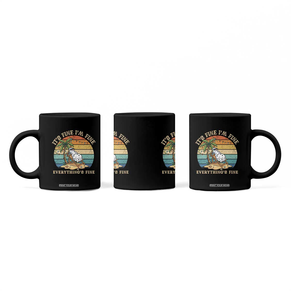 Snowman in july Coffee Mug Hawaian Beach Vacation Christmas in July TS14 Print Your Wear
