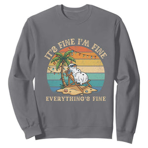 Snowman in july Sweatshirt Hawaian Beach Vacation Christmas in July TS14 Charcoal Print Your Wear