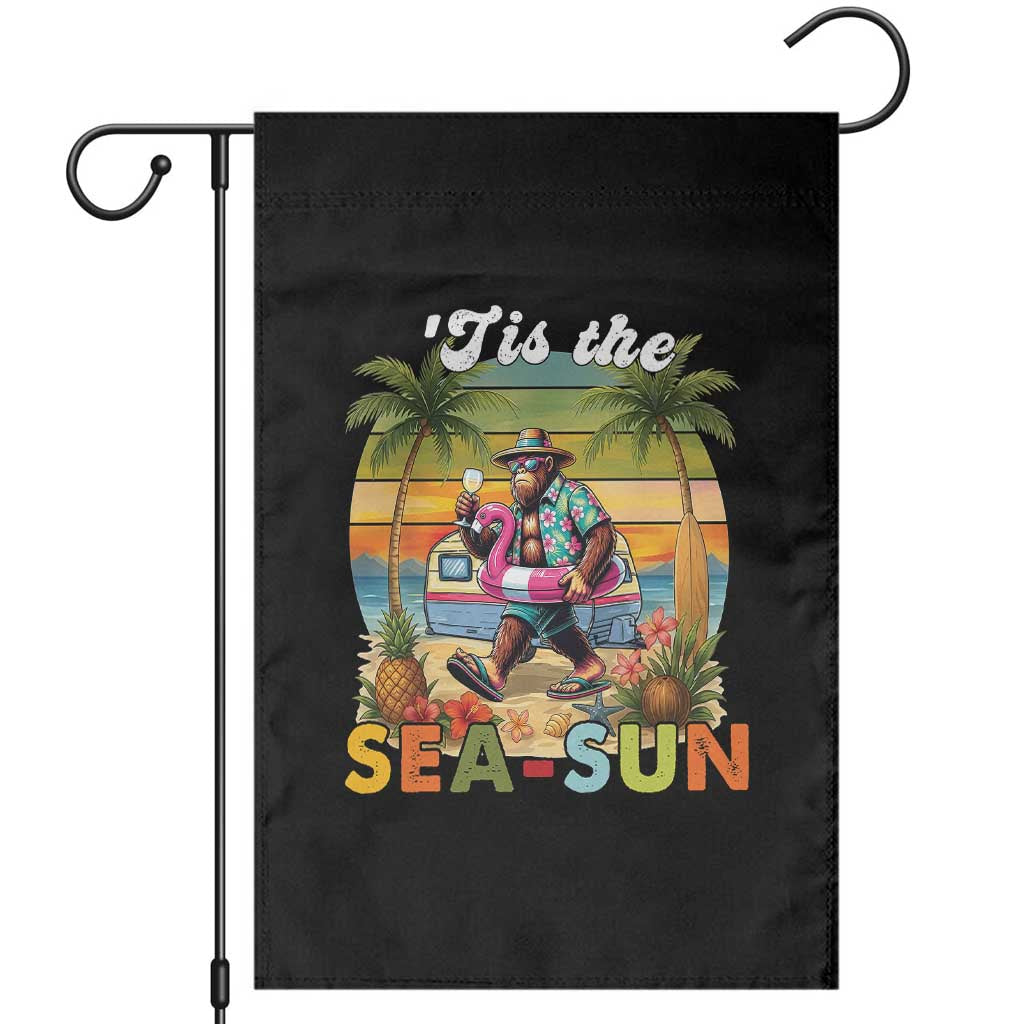 Hawaiian Bigfoot Christmas In July Garden Flag Tis The Sea-Sun TS14 Black Print Your Wear