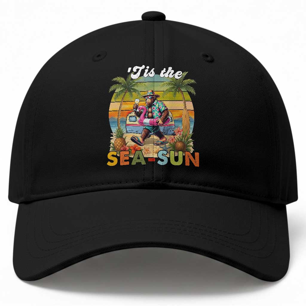 Hawaiian Bigfoot Christmas In July Baseball Cap Tis The Sea-Sun TS14 Print Your Wear