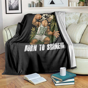 Funny Bigfoot Basketball Throw Blanket Light Me Up Born To Shine TS14 Print Your Wear