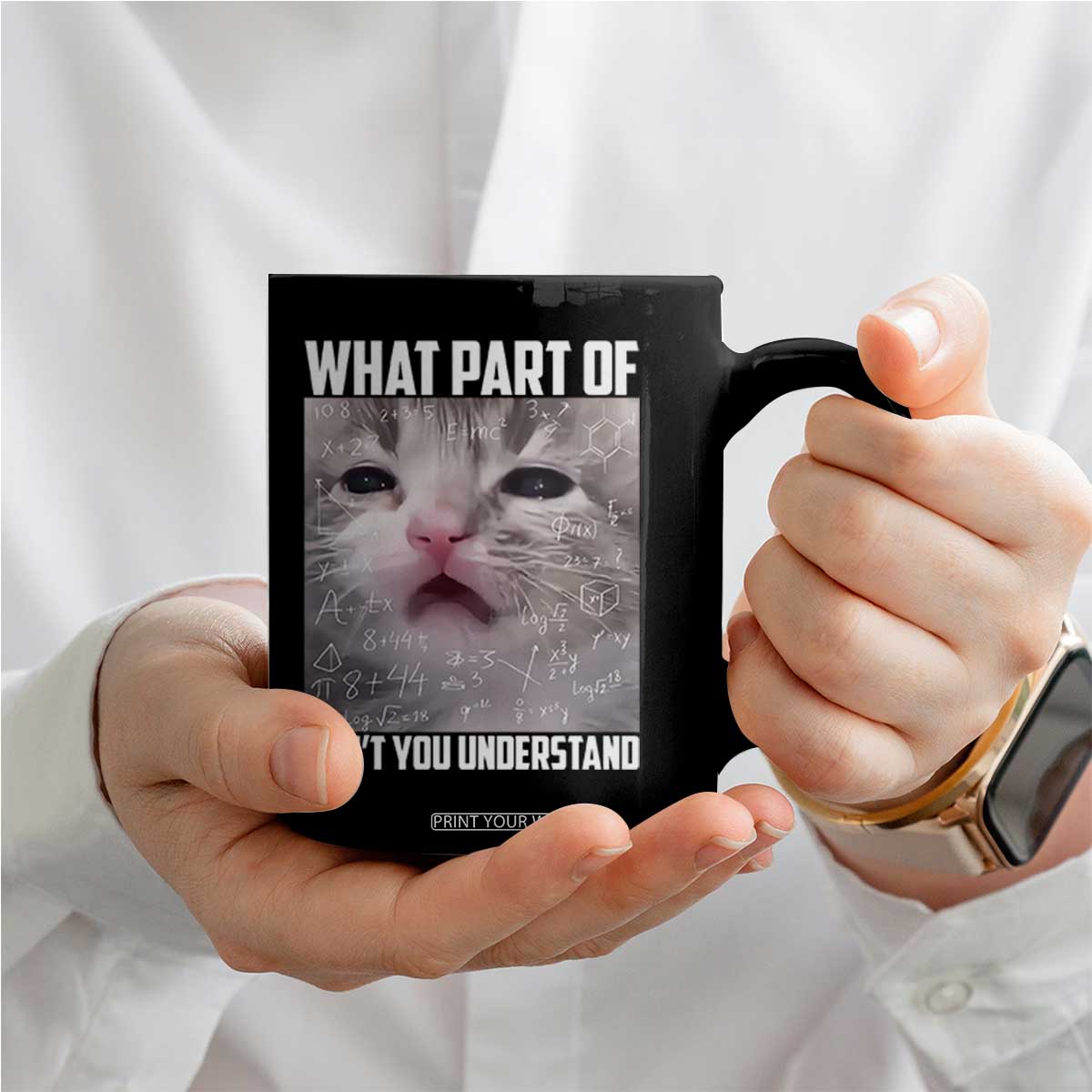 Funny Math Cat Lover Coffee Mug What Part Of Do Not You Understand TS14 Print Your Wear