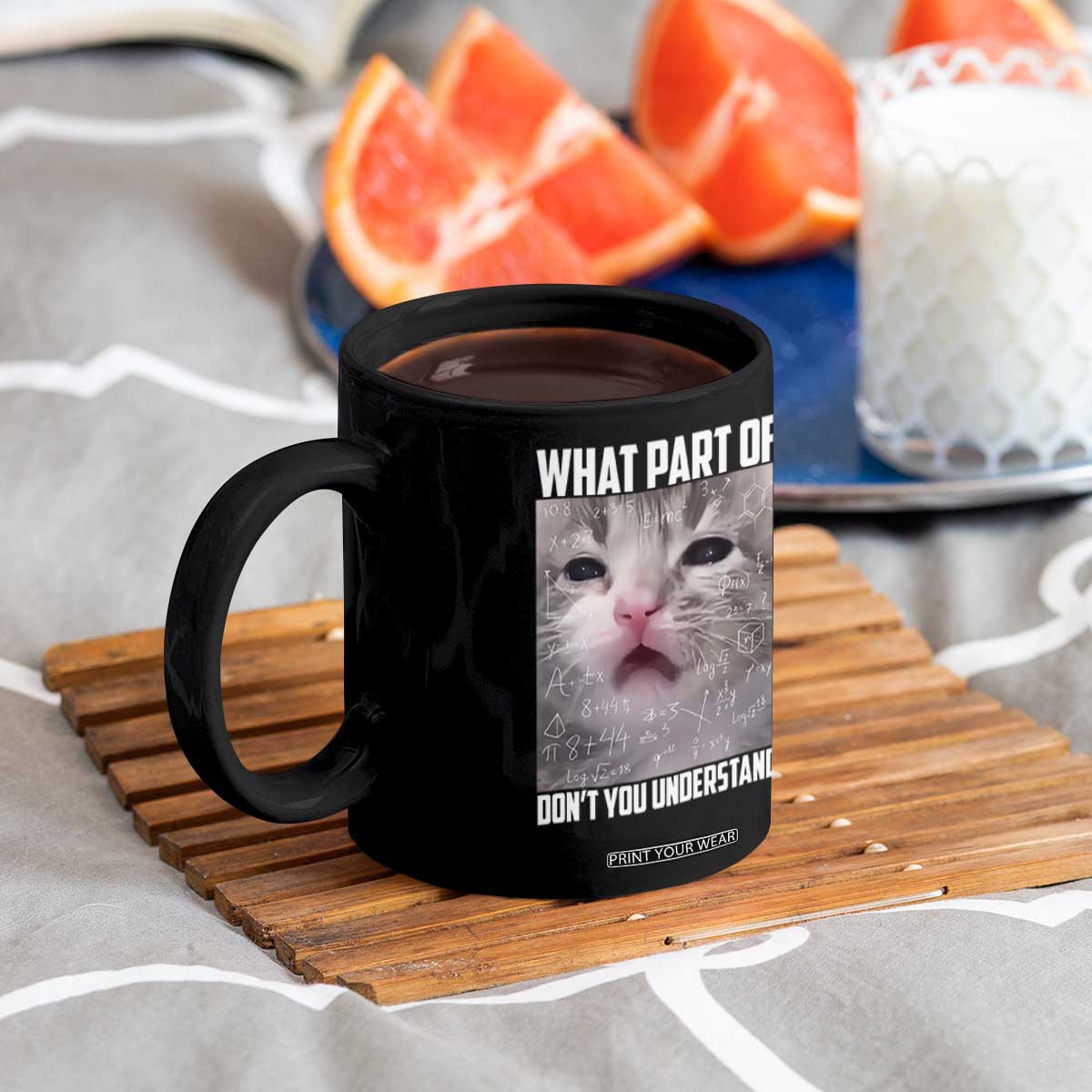 Funny Math Cat Lover Coffee Mug What Part Of Do Not You Understand TS14 Print Your Wear