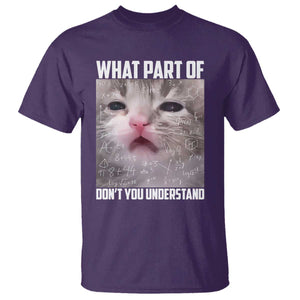 Funny Math Cat Lover T Shirt What Part Of Do Not You Understand TS14 Purple Print Your Wear