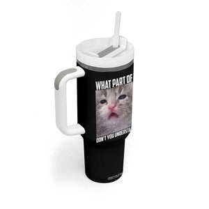 Funny Math Cat Lover Tumbler With Handle What Part Of Do Not You Understand TS14 Print Your Wear