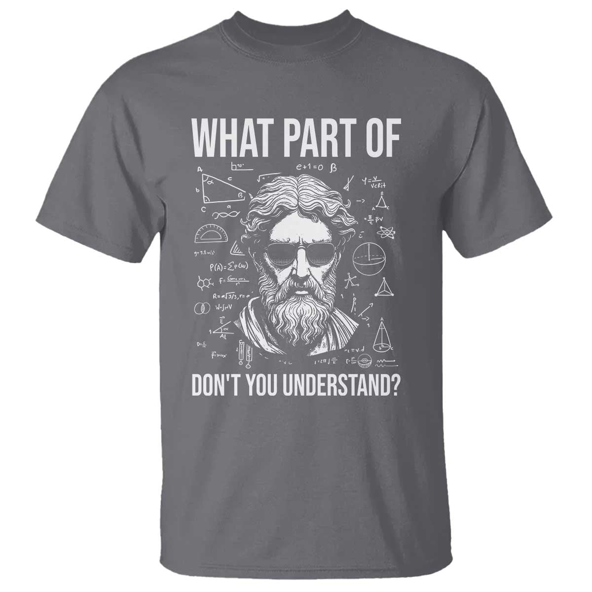 Funny Math Teacher T Shirt What Part Of Do Not You Understand TS14 Charcoal Print Your Wear