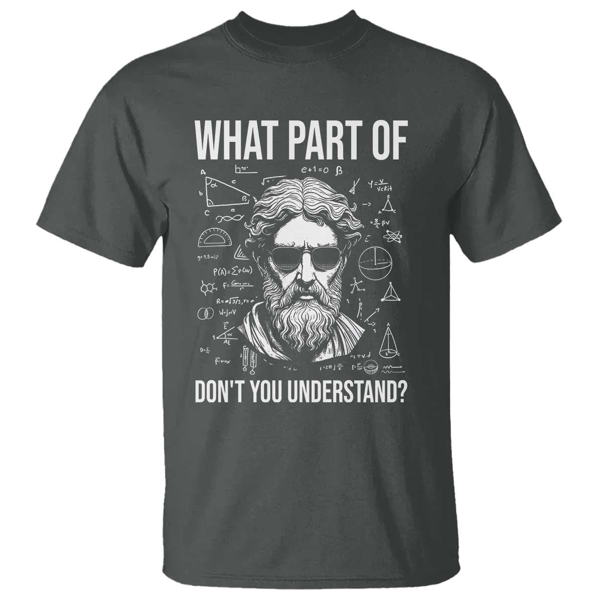 Funny Math Teacher T Shirt What Part Of Do Not You Understand TS14 Dark Heather Print Your Wear