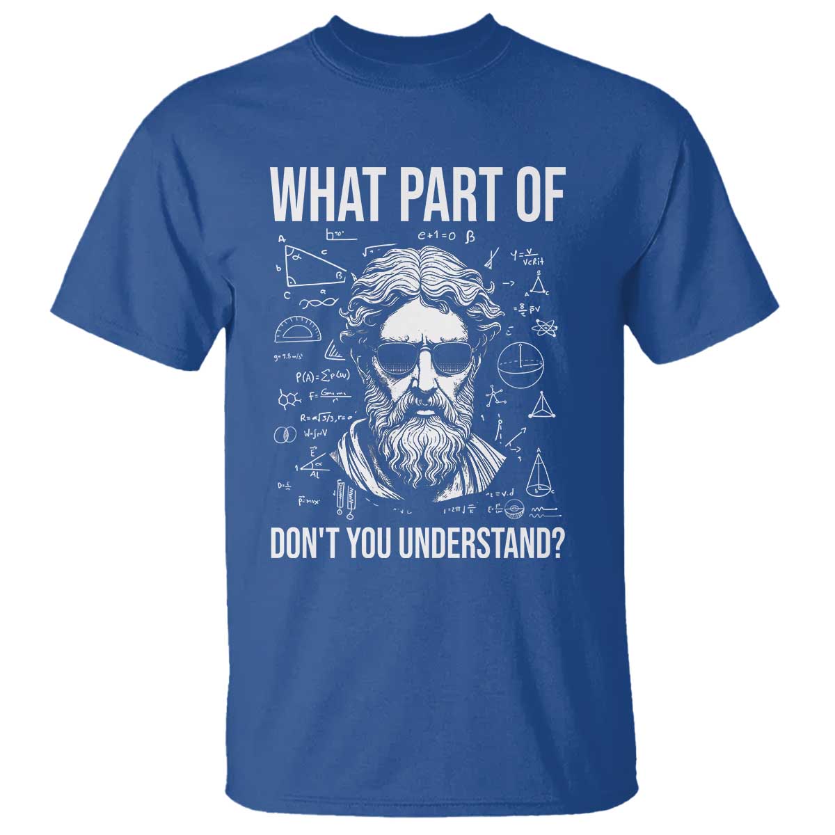 Funny Math Teacher T Shirt What Part Of Do Not You Understand TS14 Royal Blue Print Your Wear