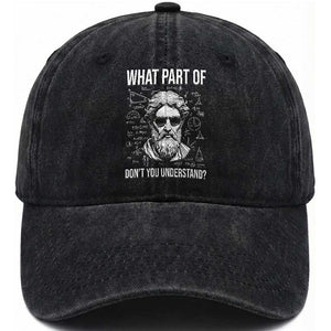 Funny Math Teacher Washed Cotton Baseball Cap What Part Of Do Not You Understand TS14 Washed Cap Universal Fit Black Print Your Wear