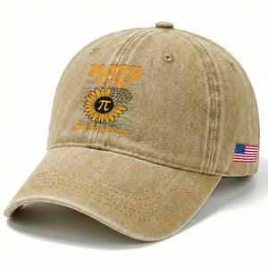 Funny Math Teacher Back To School Washed Cotton Baseball Cap Math Is Tough But So Are You TS14 Print Your Wear