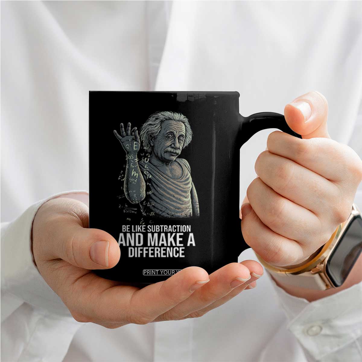 Funny Math Teacher Coffee Mug Be Like Subtraction And Make A Difference TS14 Print Your Wear