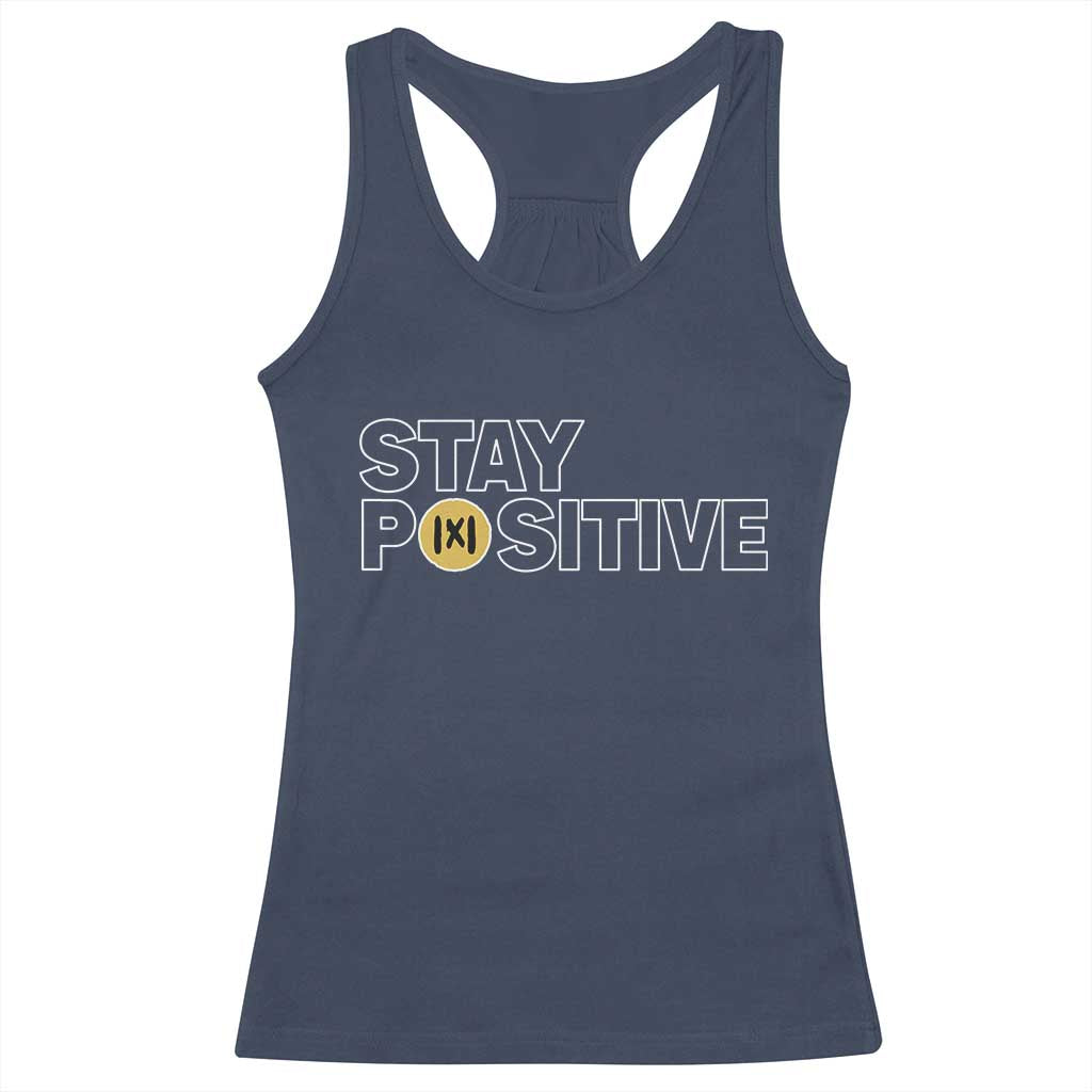 Funny Math Racerback Tank Top Absolute Value Stay Positive TS14 Navy Print Your Wear