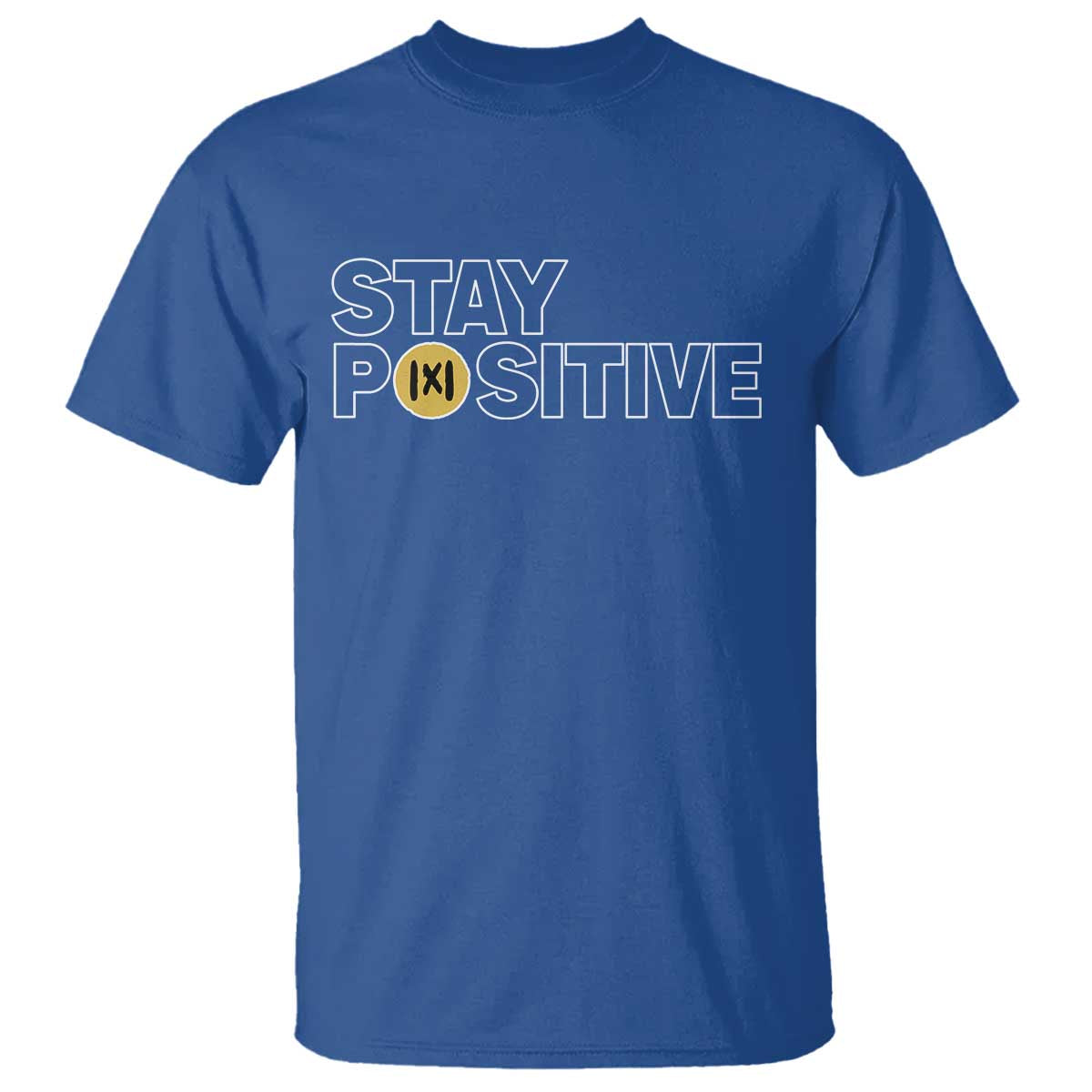 Funny Math T Shirt Absolute Value Stay Positive TS14 Royal Blue Print Your Wear