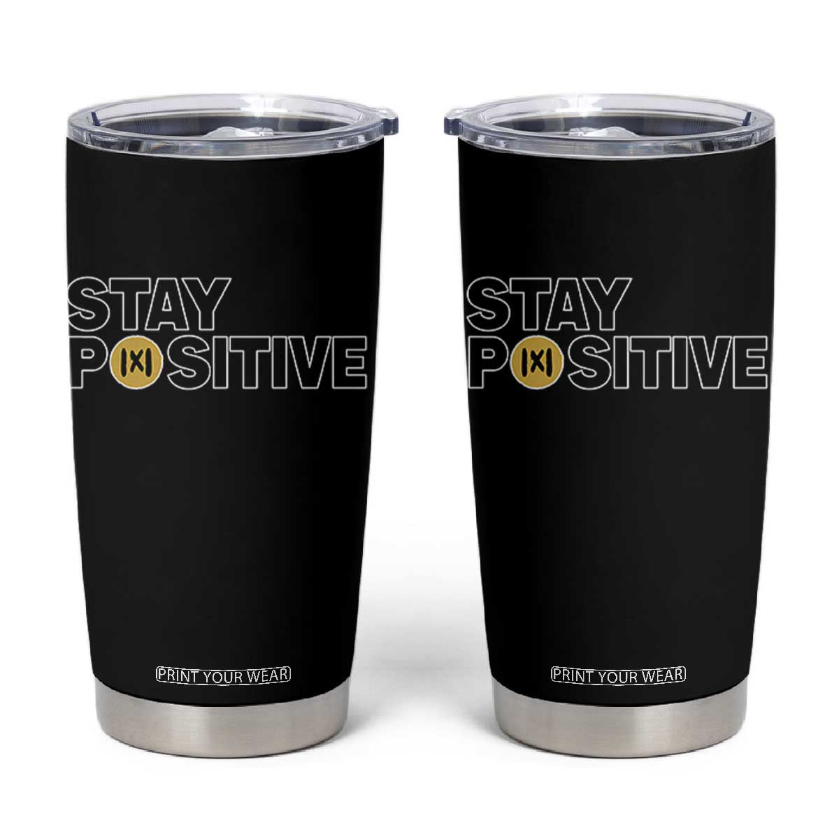 Funny Math Tumbler Cup Absolute Value Stay Positive TS14 Black Print Your Wear