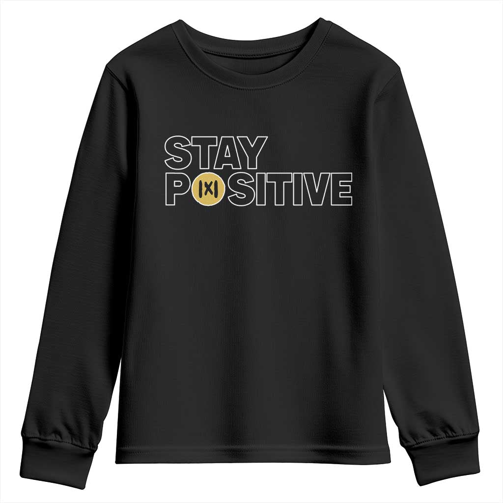 Funny Math Youth Sweatshirt Absolute Value Stay Positive TS14 Black Print Your Wear