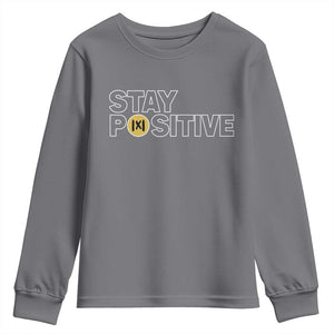 Funny Math Youth Sweatshirt Absolute Value Stay Positive TS14 Charcoal Print Your Wear