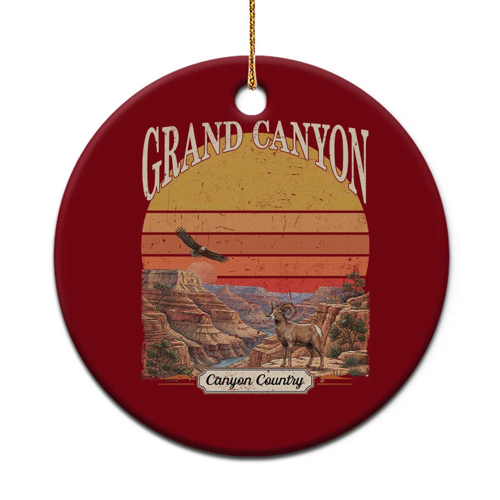 Grand Canyon Arizona 90s Desert Sunset Nostalgia Hiking Ceramic Ornament TS14 1pc Red Print Your Wear