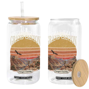 Grand Canyon Arizona 90s Desert Sunset Nostalgia Hiking Glass Can TS14 Print Your Wear