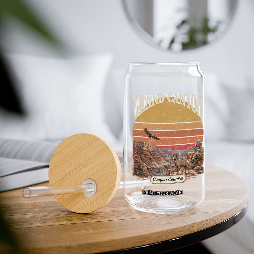 Grand Canyon Arizona 90s Desert Sunset Nostalgia Hiking Glass Can TS14 Print Your Wear