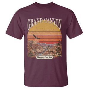 Grand Canyon Arizona 90s Desert Sunset Nostalgia Hiking T Shirt TS14 Maroon Print Your Wear