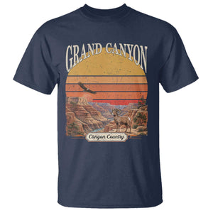 Grand Canyon Arizona 90s Desert Sunset Nostalgia Hiking T Shirt TS14 Navy Print Your Wear