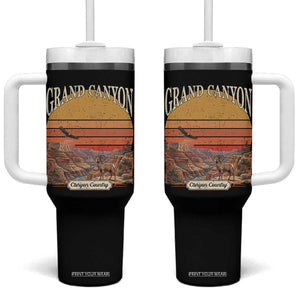 Grand Canyon Arizona 90s Desert Sunset Nostalgia Hiking Tumbler With Handle TS14 One Size: 40 oz Black Print Your Wear