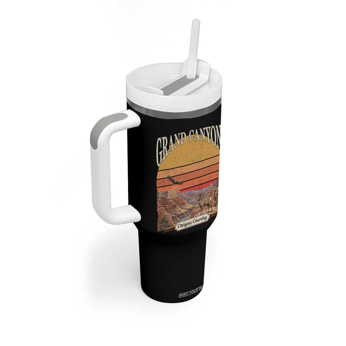 Grand Canyon Arizona 90s Desert Sunset Nostalgia Hiking Tumbler With Handle TS14 Print Your Wear