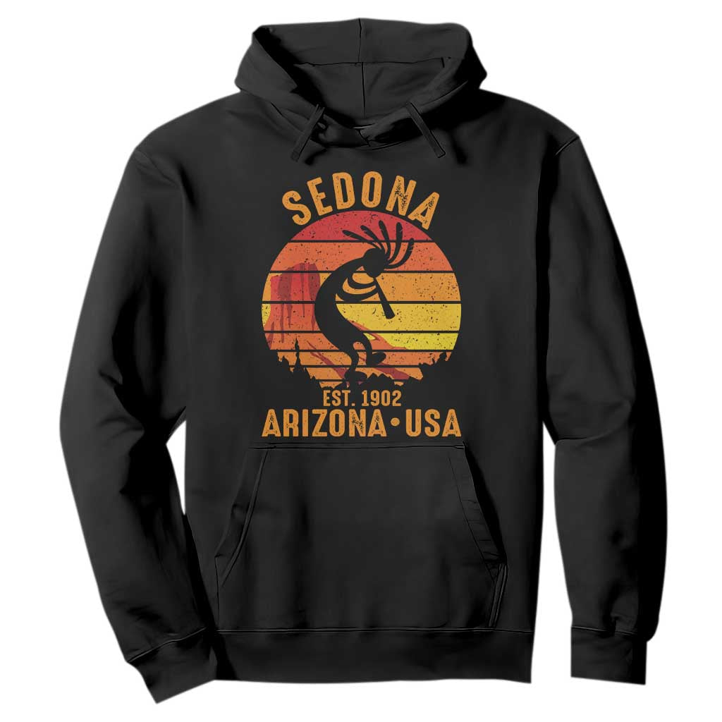 Retro Sedona Arizona Dancing Kokopelli Hoodie Southwest Native Symbol Desert Heritage Established 1902 TS14 Black Print Your Wear