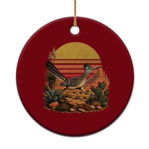 Retro Arizona Roadrunner Desert Sunset Ceramic Ornament Southwest Bird Wildlife Nature Lover TS14 1pc Red Print Your Wear