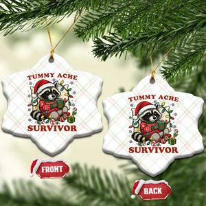Funny Racoon Xmas Meme Ceramic Ornament Tummy Ache Survivor TS14 Print Your Wear