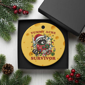 Funny Racoon Xmas Meme Ceramic Ornament Tummy Ache Survivor TS14 1pc Yellow Cheese Print Your Wear