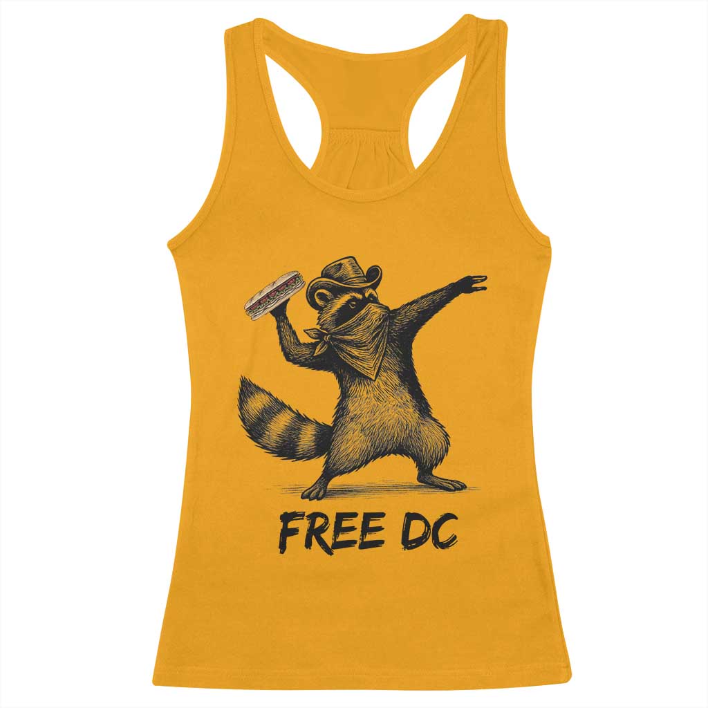 The Sandwich Guy Free DC Racerback Tank Top Funny Racoon Meme TS14 Gold Print Your Wear