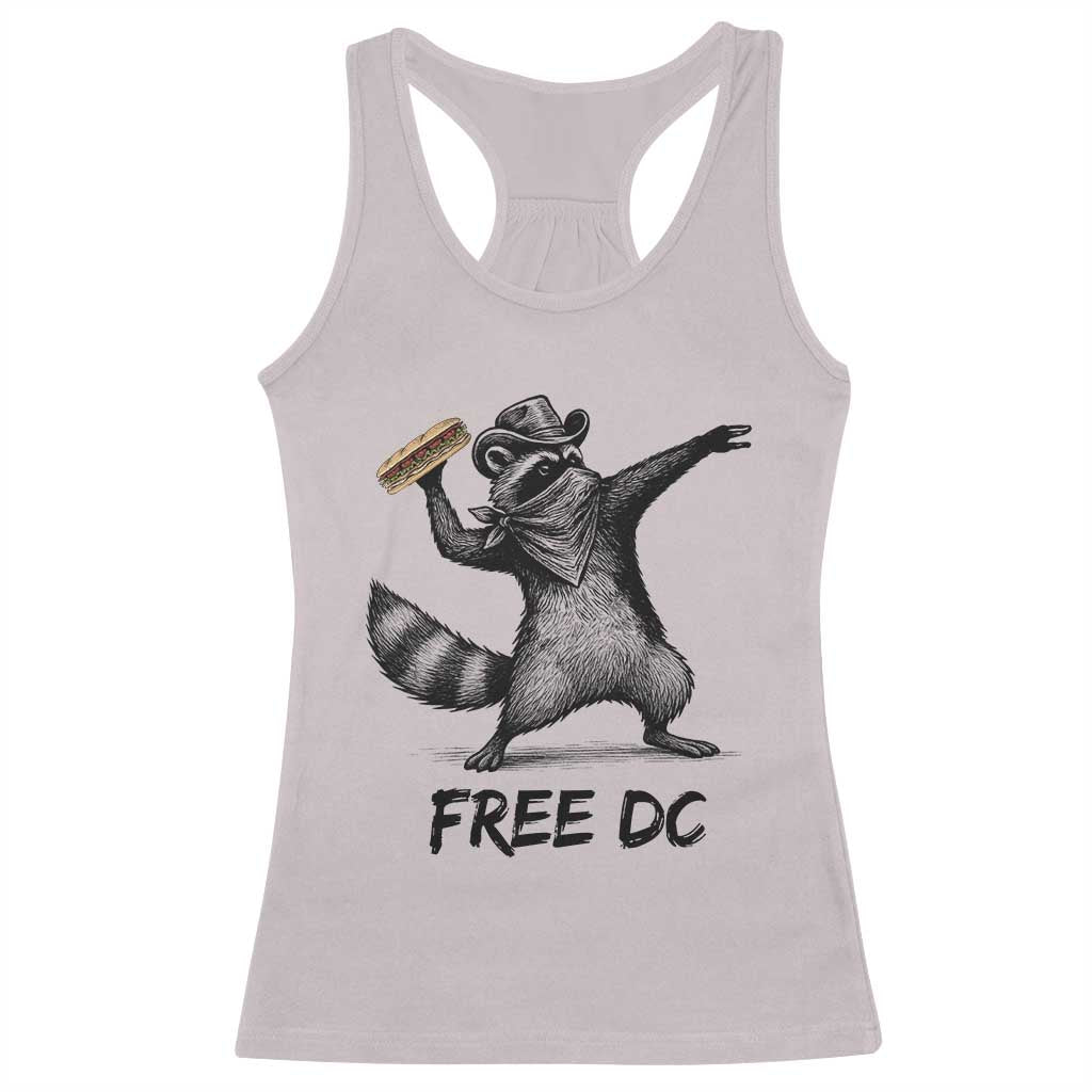The Sandwich Guy Free DC Racerback Tank Top Funny Racoon Meme TS14 Ice Gray Print Your Wear
