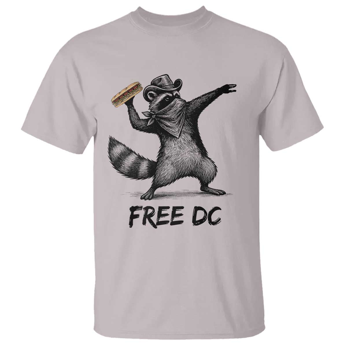 The Sandwich Guy Free DC T Shirt Funny Racoon Meme TS14 Ice Gray Print Your Wear